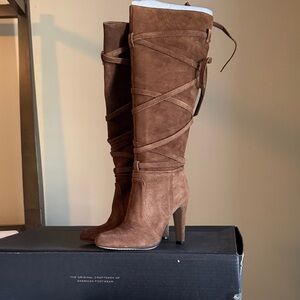 Vince Camuto Tan Suede Heeled Boots